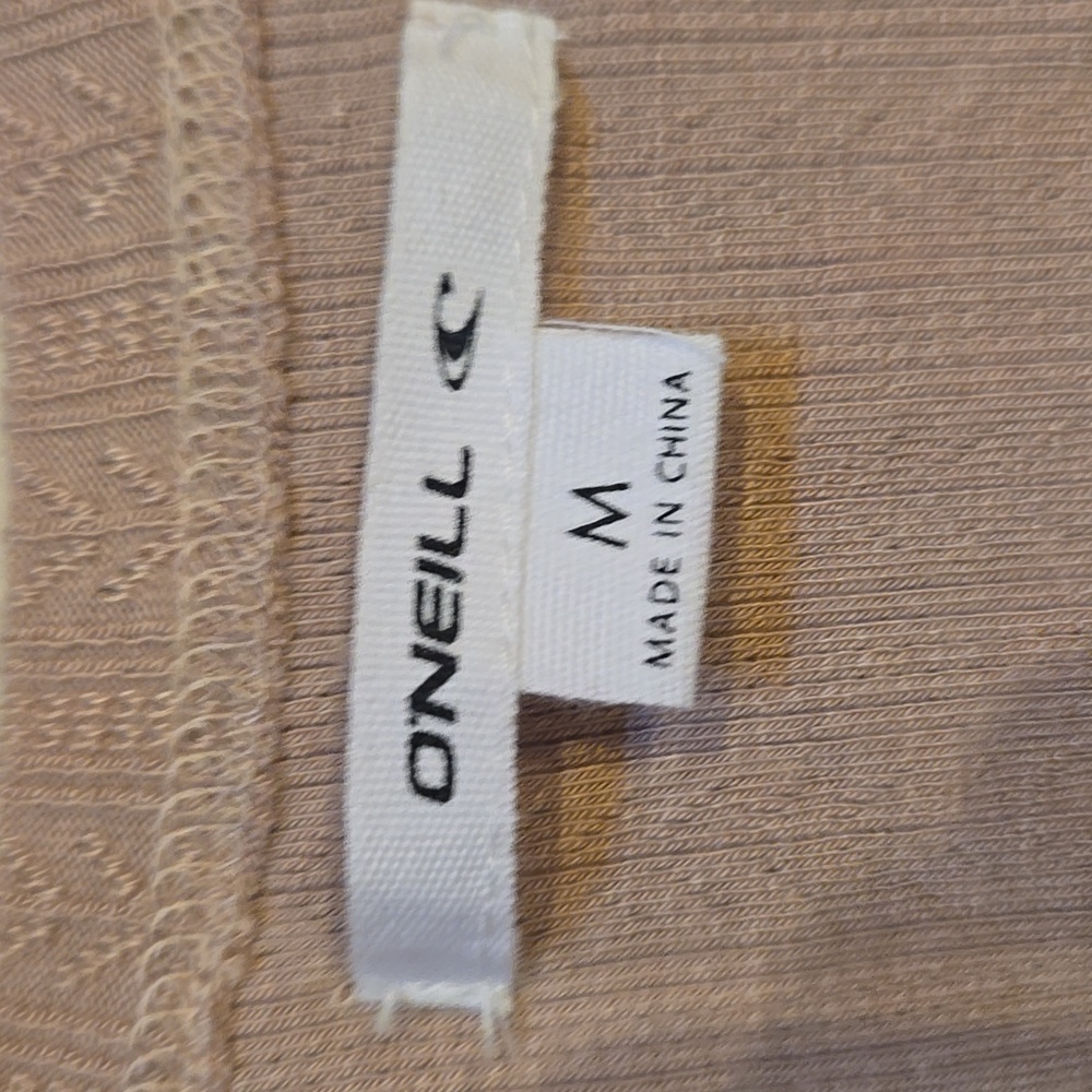 New O'Neill Tan India Knit Twisted Knot Crop Tank Top - Picture 2 of 10